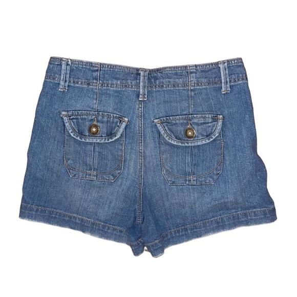 Y2K FADED GLORY STRETCH HIGH WAISTED DENIM SHORTS size 6 - Picture 2 of 7